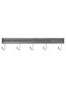 Aimant pour couteaux - 5 crochets - Noir - Polypropylène - L 44,5 cm - G-Line