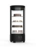 Vitrine réfrigérée à pâtisserie - 1 porte - 4 étagères - 72 litres - Noir - Acier inoxydable - 230 V - G-Line