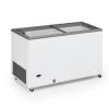 Glacière - Couvercle coulissant en verre - 400 litres - Blanche - 230 V - G-Line