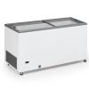 Glacière - Couvercle coulissant en verre - 500 litres - Blanche - 230 V - G-Line
