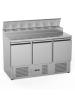 Saladette - 3 portes - 392 litres - Inox - 230 V - H 97 x L 136,5 x P 70 cm - G-Line
