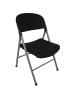 Chaise pliante - 2 pièces - Noir - H 81 x 49 x 50 CM - Acier/Polypropylène - Bolero - CE693