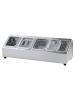 Porte-conteneurs GN - 3 x 1/6 GN + 2 x 1/9 GN - Acier inoxydable - G-Line