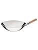 Wok - Manche en bois - Poli - Acier inoxydable - Ø 40 x H 12 cm - G-Line