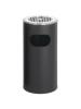 Poubelle - Avec cendrier - 30 litres - Noir - G-Line