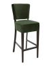 Tabouret de bar Naples - Avec dossier - Vert foncé - Velours - G-Line