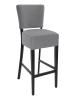 Tabouret de bar Naples - Avec dossier - Gris - Velours - G-Line