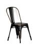 Chaise rétro empilable - Style vintage - Noire - G-Line