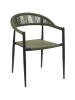 Chaise de patio Joanna - Empilable - Accoudoirs - Rotin - Verte - G-Line