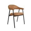 Chaise - Amalia - Micro daim - Cognac - G-Line