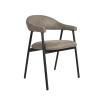 Chaise - Amalia - Micro daim - Taupe - Ligne G