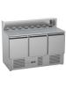 Pizzawerkbank - 3-Deurs - 368 Liter - RVS - 230V - H 86 x B 136 x D 70 CM - G-Line