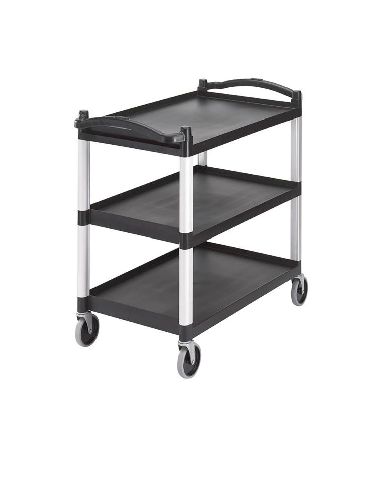 Chariot de service - Noir - H 95 x 101,5 x 54 CM - Polypropylène - Cambro - CT400