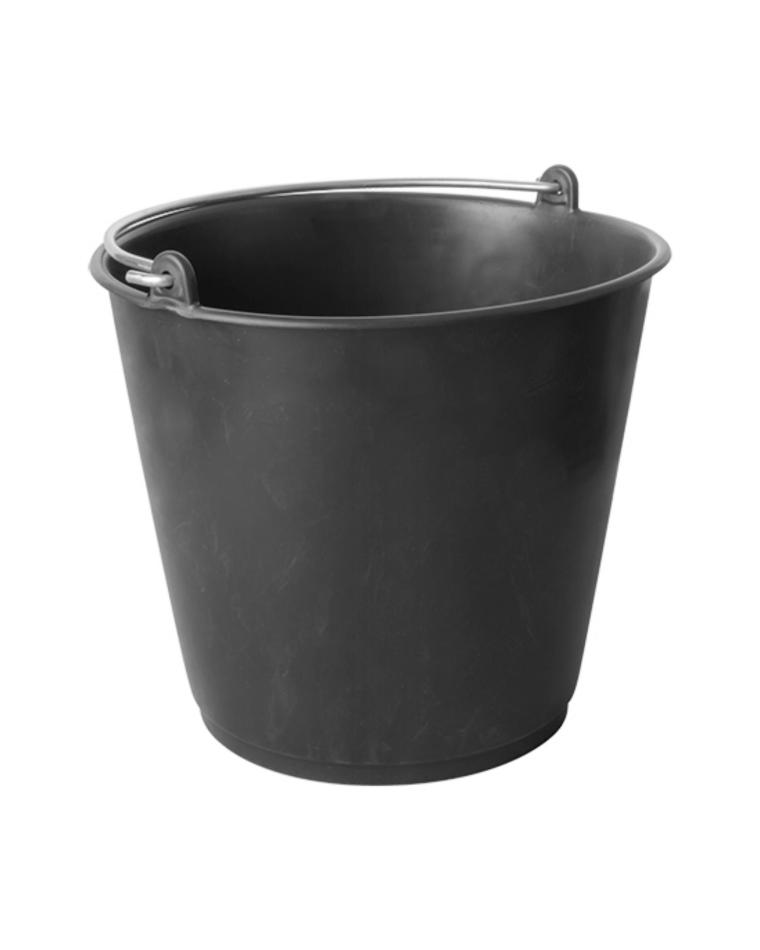 Seau - H 34 CM - 0,88 KG - Ø35 CM - Polyéthylène - Noir - 20 Litres - 821002