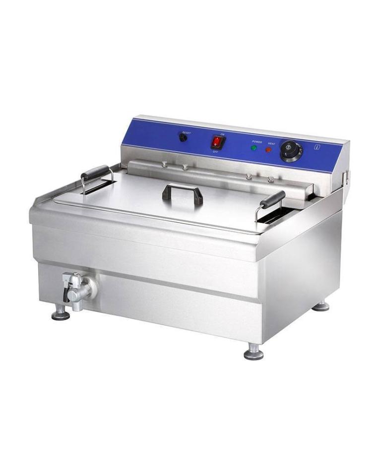 Friteuse - Electrique - Modèle de table - Vanne de vidange - 22 L - 400V - G-Line