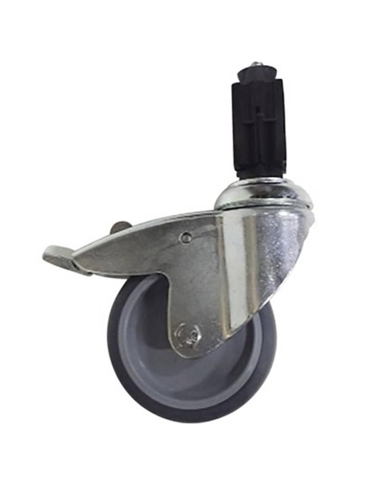 Roulette pivotante - Freinée - Inox - G-Line