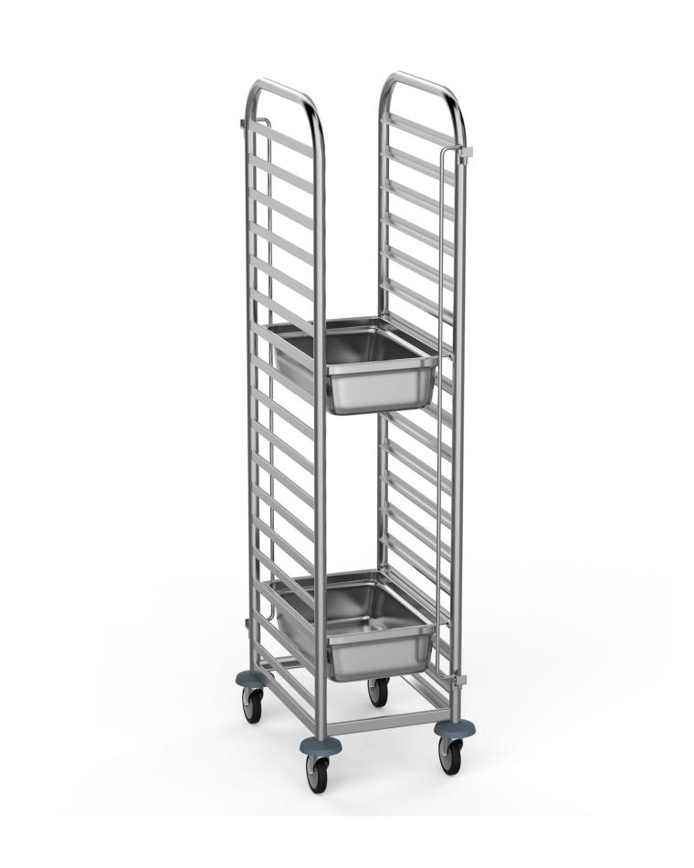 Regaalwagen inox - 2/1 GN - 15 niveaux - G-Line