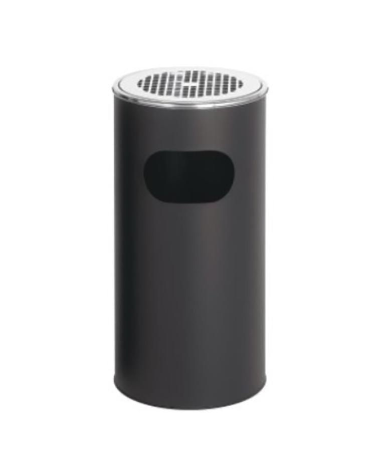 Poubelle avec cendrier - 30 Litres - Noir - G-Line