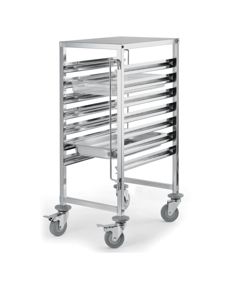 Chariot à étagères - 7 x 1/1 GN - Acier Inoxydable - G-Line