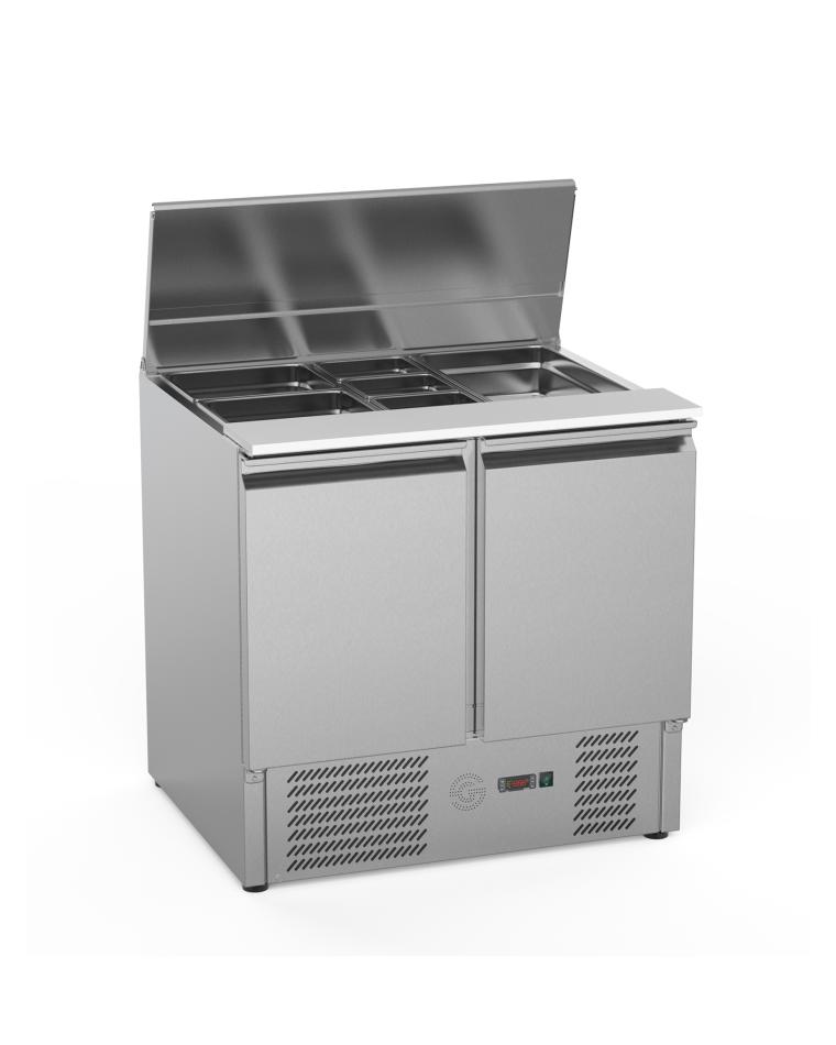 Saladette - 2 portes - H 87,5 x 90 x 70 CM - 240 Litres - Inox - G-Line