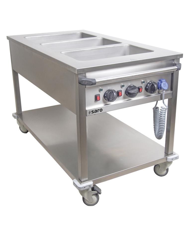 Wagon Bain Marie - 3 x 1/1 GN - Saro - 126-1505