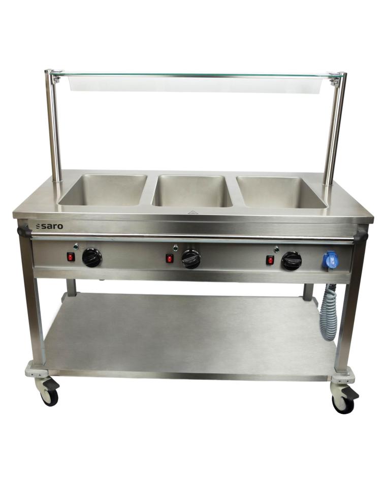 Chariot Bain Marie - Inox - 230V - H 85 x L 130,4 x P 70,4 CM - Saro - 126-1520