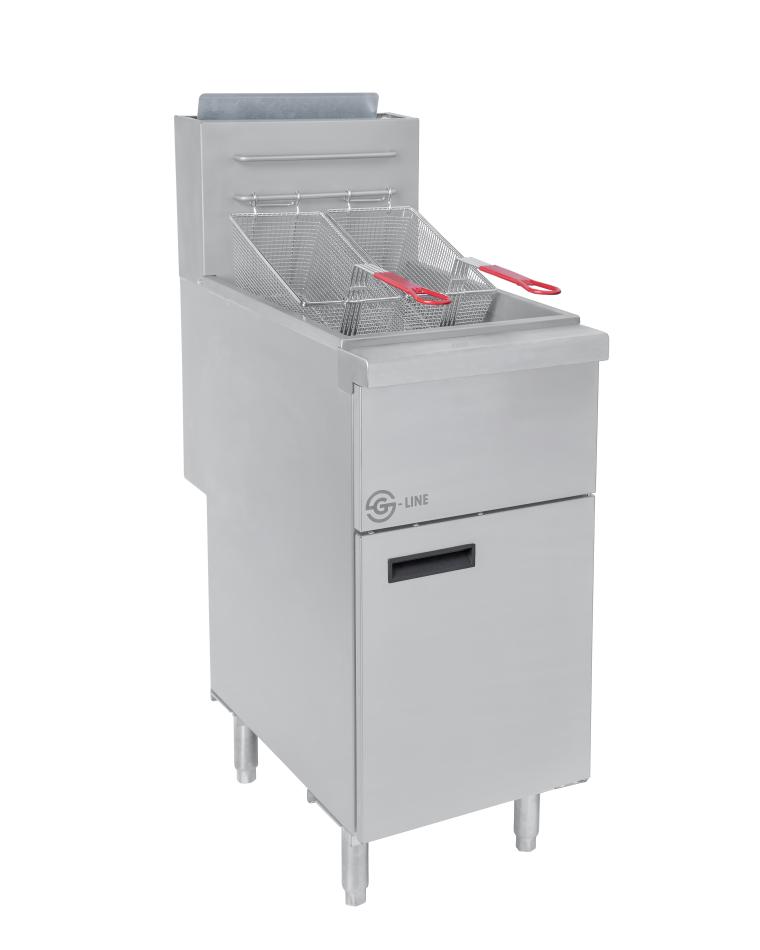 Friteuse - Gaz - Modèle vertical - 16 L - inox - G-Line