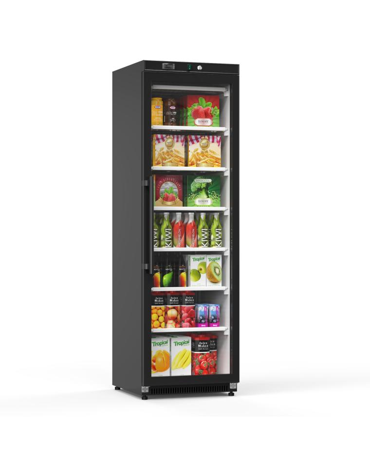 Porte vitrée de congélateur - 400 Litres - Noir - 1 porte - G-Line