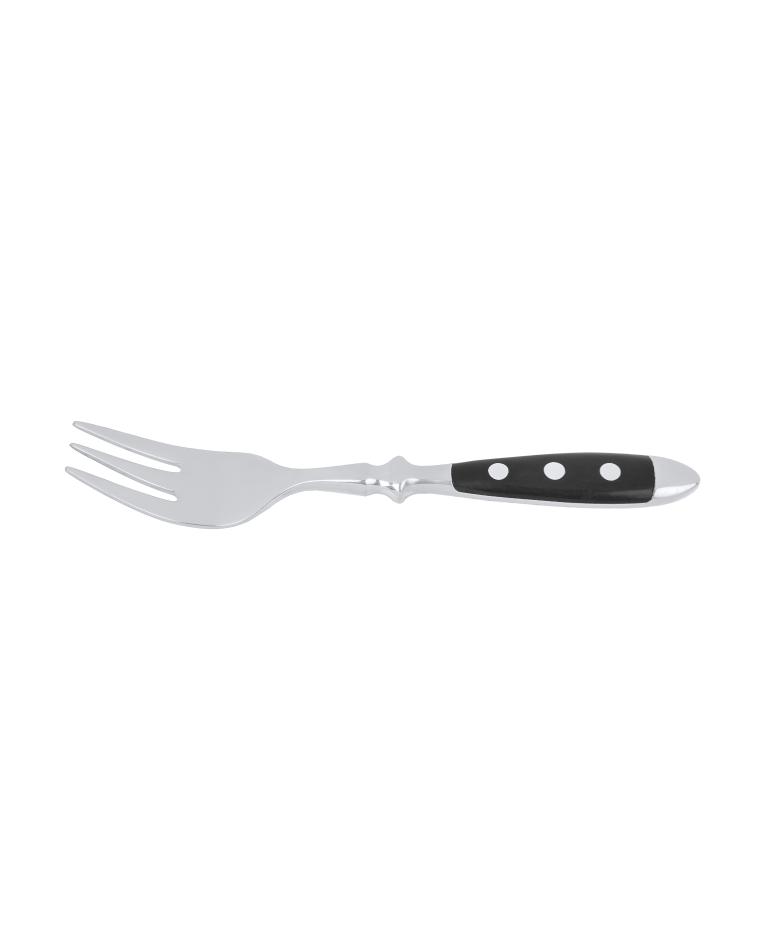 Fourchette à pâtisserie - 15,4 CM - Manche Noir - Bistro - G-Tableware - 6 pièces - G-line