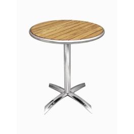 Table - Pliable - Ø 60 x H 72 x 60 CM - Aluminium/Frêne - Bolero - U424