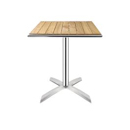 Opvouwbare tafel - H 73 x 60 x 60 CM - Essenhout/Aluminium - Bolero - GK991