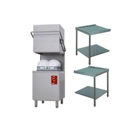 Lave-vaisselle - Pousseur - Cuve de rupture - Panier 50 x 50 CM - 2 tables d'égouttage - Diamant - D26/6B/A