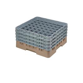 Panier lave-vaisselle - 49 compartiments - Beige - H 26,7 x 50 x 50 CM - Polypropylène - Cambro - DE799