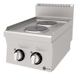 Kooktafel - 2 Zones - Elektrisch - RVS - 400V - B 40 CM - G600 Line - G-Line