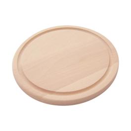 Planche à découper - 0,55 KG - Ø25 CM - Bois de hêtre - 032050