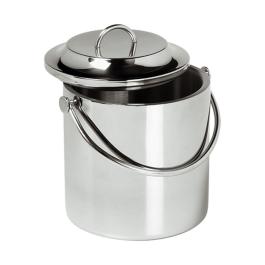 Ijsblokjesemmer - H 17 CM - 0.8 KG - Ø13 CM - RVS - 0.9 Liter - 140041