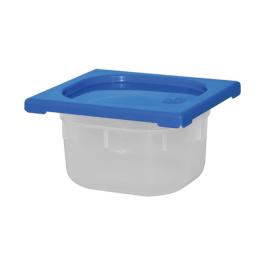Boîte Alimentaire - 1/6 GN - 1.5 Litre - H 10 x 17.6 x 16.2 CM - Polypropylène - Bleu - -40°C / +70°C - Hermétique Verrouillable - Caterchef - 953871