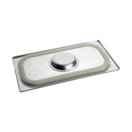 Deksel Gastronorm - 1/3 GN - 32.5 x 17.6 CM - RVS - Met Siliconen Afdichtrand - Caterchef - 953555