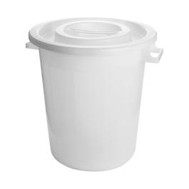 Conteneur alimentaire - H 47 CM - 6 KG - Ø45 CM - polyéthylène - Blanc - 50 Litre - Standard - 956001