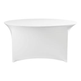 Housse de table - Ronde - Blanche - Hendi