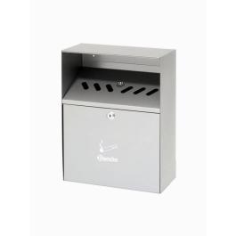 Cendrier mural - H 37 x 28 x 14 CM - Inox - 6 Litres - Bartscher - 860001