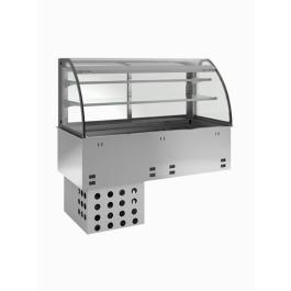 Gesloten uitstal vitrine - Kuipelement - 2 Niveaus - Gekoeld - Geventileerd - Diamond - DPA/TVA215