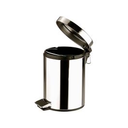 Poubelle à pédale - H 27 CM - 0,73 KG - Ø17 CM - inox - 3 L - 861600