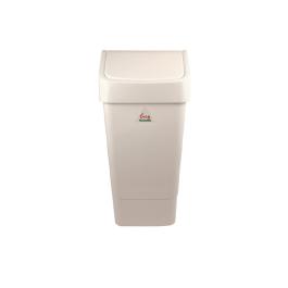 Couvercle basculant poubelle - 50 Litres - Blanc - H 71 x 33 x 32 CM - Polypropylène - Scot Young - L570