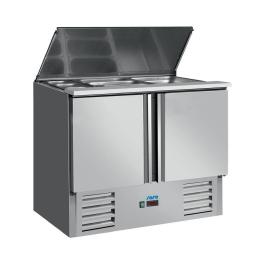 Saladette - 2 portes - H 89 x L 90 cm - Inox - Saro - 323-1000