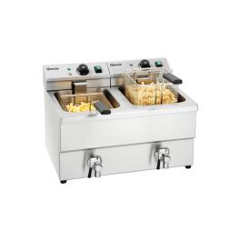 Friteuse - 2 x 8 Litres - Robinet de vidange - 230V - Bartscher - A150407