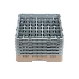 Panier lave-vaisselle - 49 compartiments - Beige - H 30,8 x 50 x 50 CM - Polypropylène - Cambro - DW562