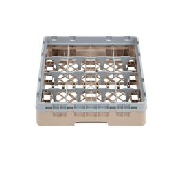 Panier lave-vaisselle - 16 compartiments - Beige - H 14,3 x 50 x 50 CM - Polypropylène - Cambro - DW550