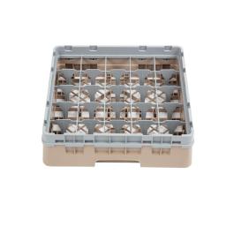 Panier lave-vaisselle - 25 compartiments - Beige - H 14,3 x 50 x 50 CM - Polypropylène - Cambro - DW554