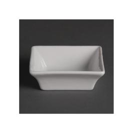 Plat à amuse-bouche - 12 pièces - H 2,5 x 7,5 x 7,5 CM - Porcelaine - Olympia - Y136